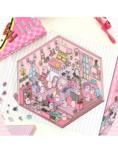 8 Stickers 3D Limvoo para Decorar - Creativos y Reutilizables