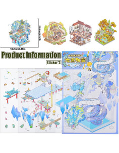 4 Sets Stickers 3D DIY Animales BROVITI para Mini Habitaciones 2