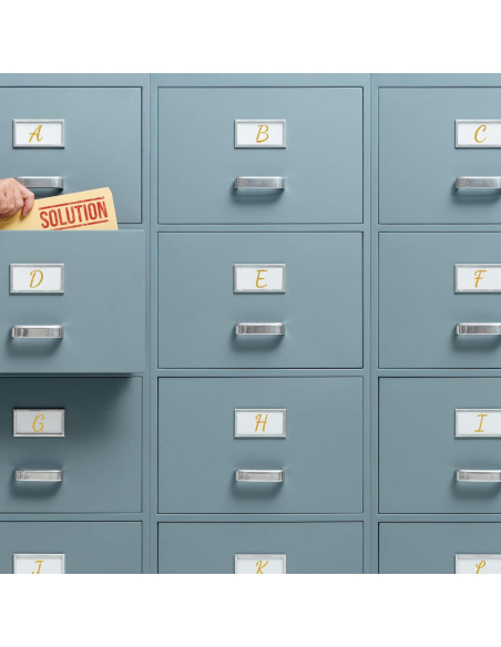 1245 Etiquetas de Letras Doradas Huimdery Autoadhesivas 1"