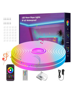 Tira LED Neón 10M NBBUFF RGB Control Remoto y App
