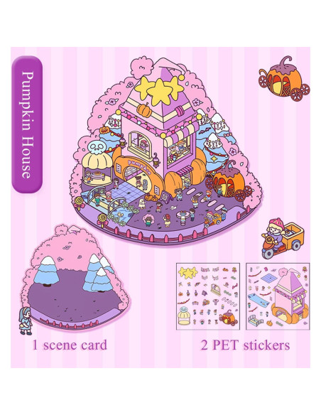 4 Juegos de Stickers 3D AUKIOOA para Niñas - DIY Creativo