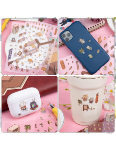 HINZIC 2 Juegos de Pegatinas 3D DIY Escenas de Animales 2