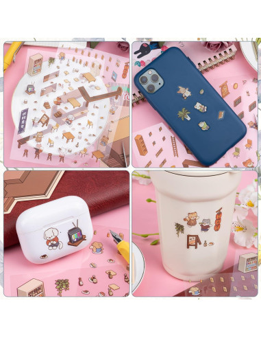 HINZIC 2 Juegos de Pegatinas 3D DIY Escenas de Animales