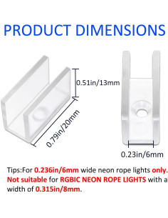 Soportes de Montaje para Luces de Neón Lucienstar 100PCS 2
