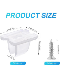 30 Clips de Montaje para Tiras de Luz LED Gosknor 5-6mm 2