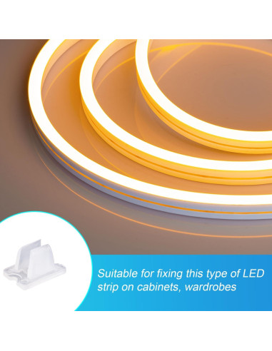 30 Clips de Montaje para Tiras de Luz LED Gosknor 5-6mm
