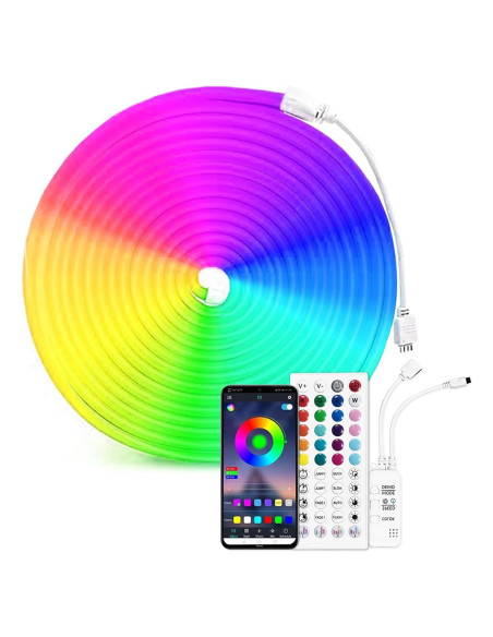 Tira de luces LED RGB iNextStation 5m con control APP y remoto