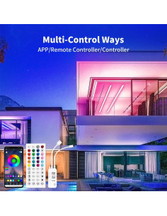 Tira de luces LED RGB iNextStation 5m con control APP y remoto 2