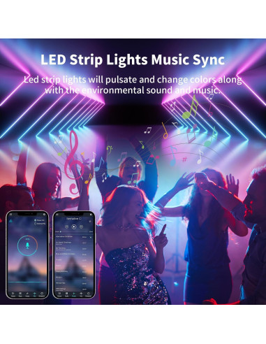 Tira de luces LED RGB iNextStation 5m con control APP y remoto