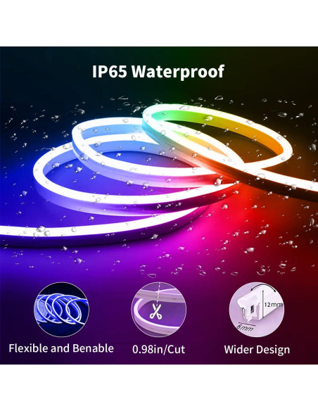 Tira de luces LED RGB iNextStation 5m con control APP y remoto