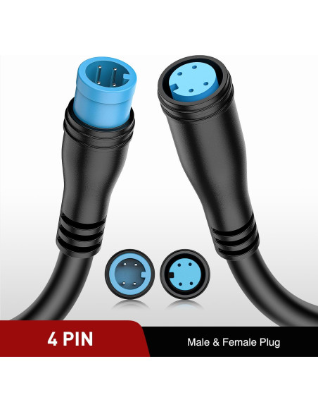 Cable de Extensión 4 Pin Nilight 5FT (1.52 m) para Luces RGB