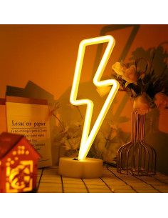 Luz de Neón Relámpago ENUOLI LED Decorativa 28cm USB 2