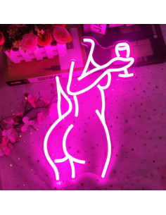 Cartel de Neón Dimmable Ajoyferris Dama de Espalda 40x29 cm 2