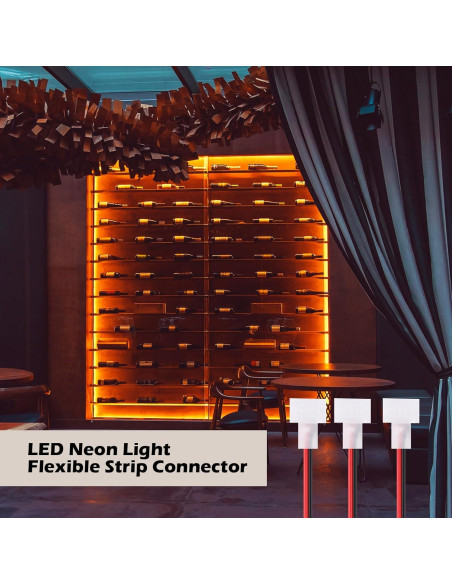 10 Conectores LED Neon 12V Sin Soldadura Relaxweex 6x12mm