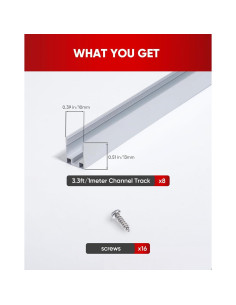 Soporte de Aluminio Shine Decor 1M para Luces Neón 8x16mm y 7x14.5mm 2