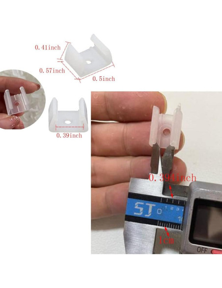 120 Clips de Montaje para Tiras de Luz LED 10mm GHR00101