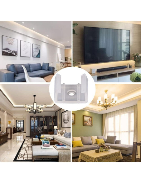 120 Clips de Montaje para Tiras de Luz LED 10mm GHR00101