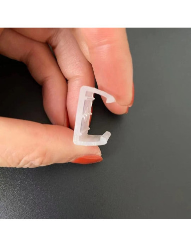 120 Clips de Montaje para Tiras de Luz LED 10mm GHR00101