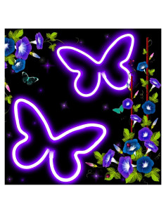 Luz de Neón Mariposa LED UrsaMajor - Paquete de 2 - 16x22.5cm