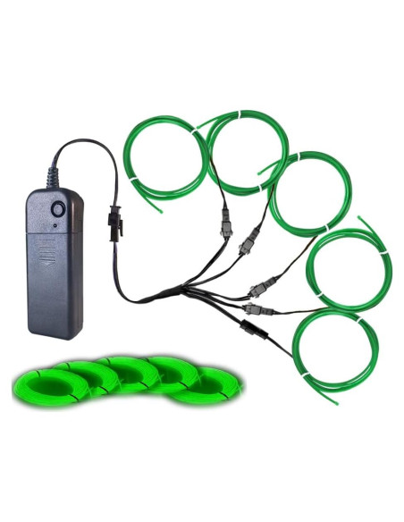 Cable de luz de neón 5m TiTiToo verde decorativo