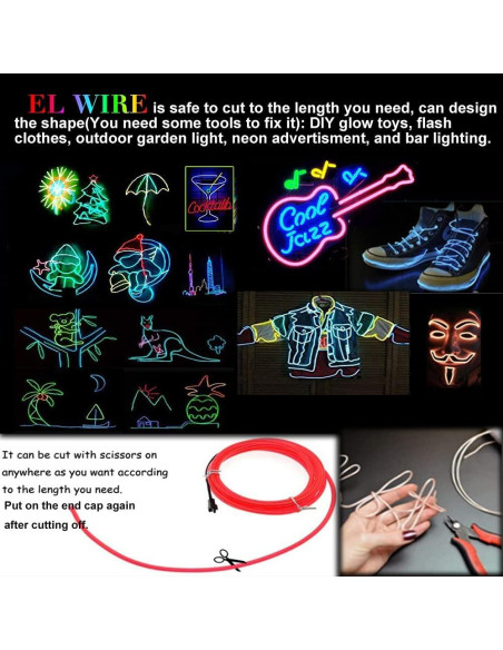 Cable de luz de neón 5m TiTiToo verde decorativo