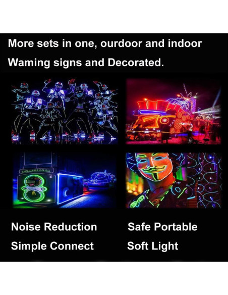 Cable de luz de neón 5m TiTiToo verde decorativo