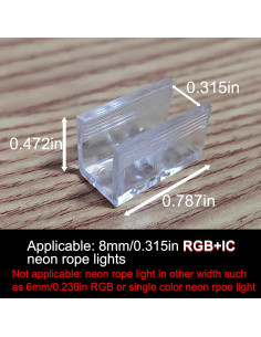 Soportes de Montaje MOLIONS para Luces de Neón 8mm - 20 Clips 2