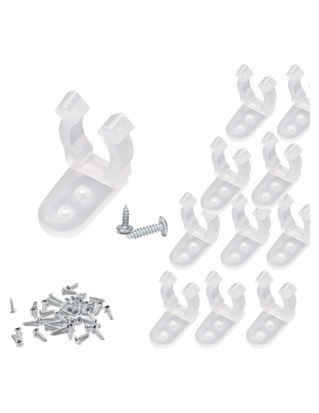 100 Clips de Cuerda LED TiTiToo + 200 Tornillos de 10mm