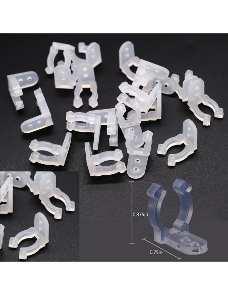 100 Clips de Cuerda LED TiTiToo + 200 Tornillos de 10mm