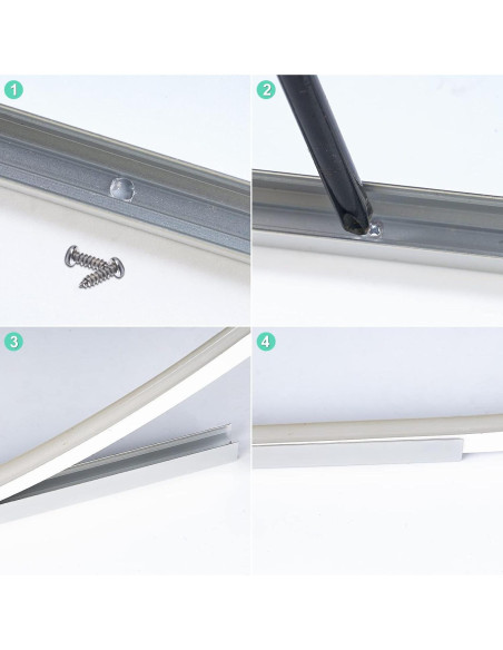 Canales de Aluminio GZBtech para Luz de Neón Única - 10 Piezas Canales de Aluminio GZBtech para Luz de Neón Única - 10 Piezas