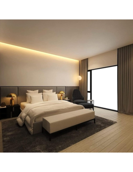 Canales de Aluminio GZBtech para Luz de Neón Única - 10 Piezas Canales de Aluminio GZBtech para Luz de Neón Única - 10 Piezas