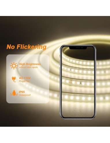 Tira LED exterior AIMENGTE 10m 1200 LEDs 4000K IP65