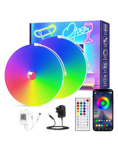 Luces de Cuerda de Neón AXMVEZ 10m RGB IP67 Control APP