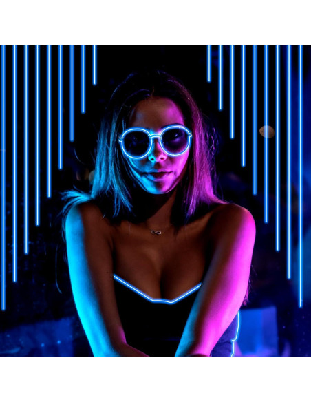 30 Luces Neón EL Wire Portátil Retisee 2m Cortables LED