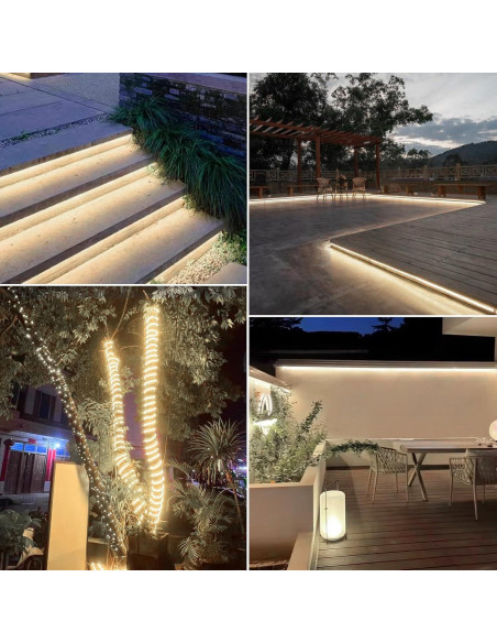 Tira LED exterior AIMENGTE 10m 1200 LEDs 4000K IP65