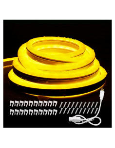 Tira de Luces LED Neón Amarillo 10.06m IP65 Enlazable