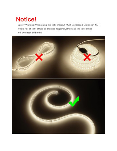 Tira LED exterior AIMENGTE 10m 1200 LEDs 4000K IP65