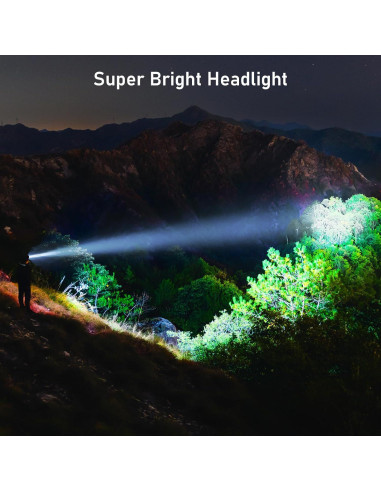 Linterna Frontal LED Blukar K9125 Recargable 2000L 2 Paquete