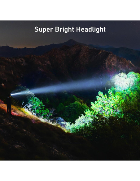 Linterna Frontal LED Blukar K9125 Recargable 2000L 2 Paquete