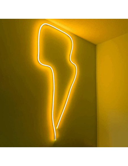 Tira de Luces LED Neón Amarillo 10.06m IP65 Enlazable