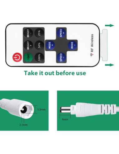 Controlador Remoto RF Lamomo para Tiras LED 12V-24V