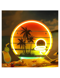 Letrero de Neón Tropical Glooglitter 30 cm LED Decoración
