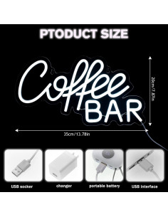 Cartel de Neón LED Bar de Café Kathfly 35 cm Decoración 2