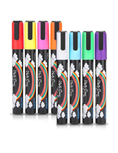Bolígrafo Marcador Fluorescente AGPTEK 8 Colores para Pizarra LED
