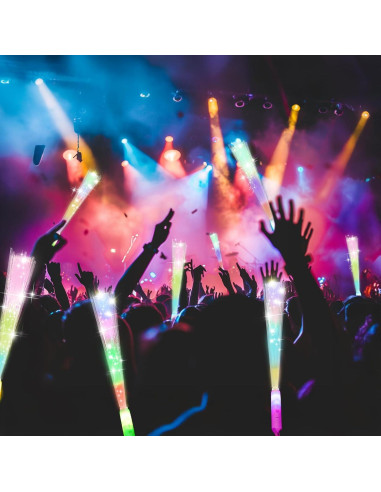 100 Varitas Brillantes de Fibra Óptica LED para Fiestas