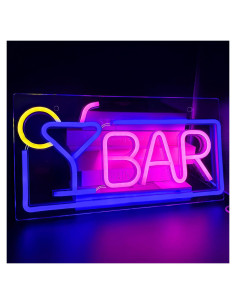 Cartel de Neón LED Hudyogy para Bar - Decoración Pared 43x23cm