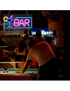 Cartel de Neón LED Hudyogy para Bar - Decoración Pared 43x23cm 2