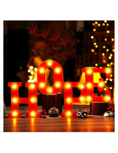 Luces LED de Letras VIHOSE Esperanza Decoración Navideña