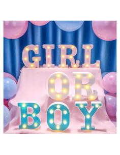 Carteles Iluminados de Letras para Baby Shower Aurelema 16 cm