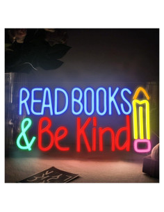 Letrero de Neón LED Yao Yun 'Leer Libros y Ser Amable' 36x18cm